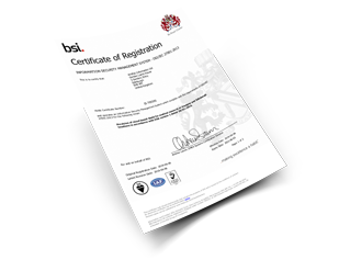 ISO/IEC 27001:2013 Certificate