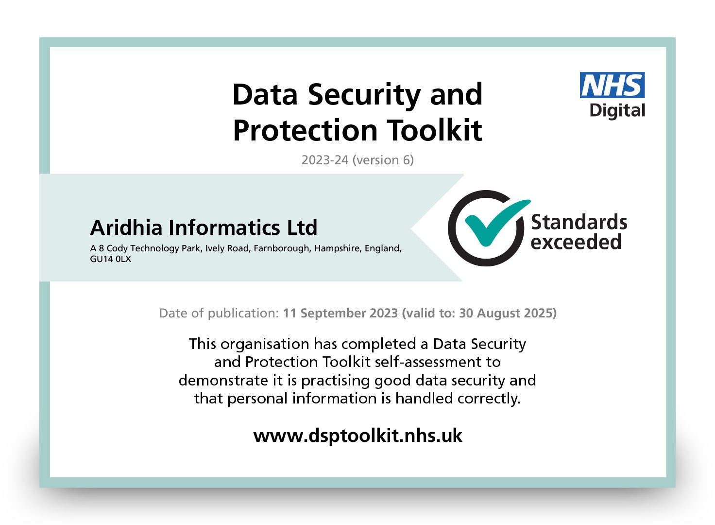 NHS Data Security and Protection Toolkit