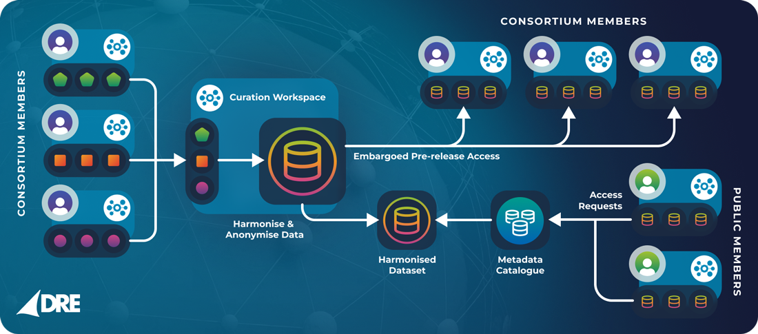 A Secure Network of Workspaces in the DRE